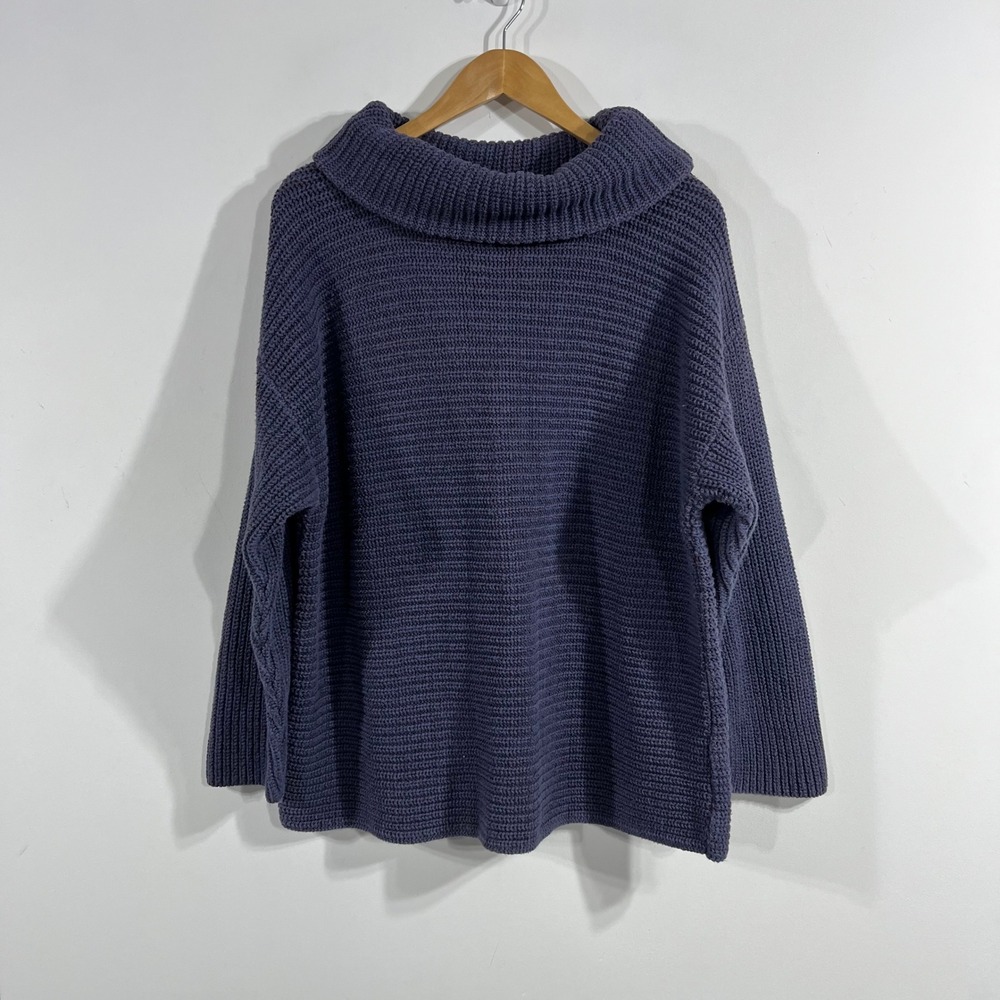 Margaret Winters NY Cowl Neck Chunky Knit Sweater Womens 1X Lagenlook Thick